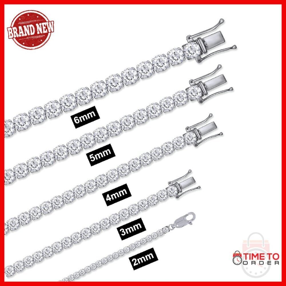 Lab Created Moissanite Tennis Bracelet 14K White Gold Plated Sterling Silver
